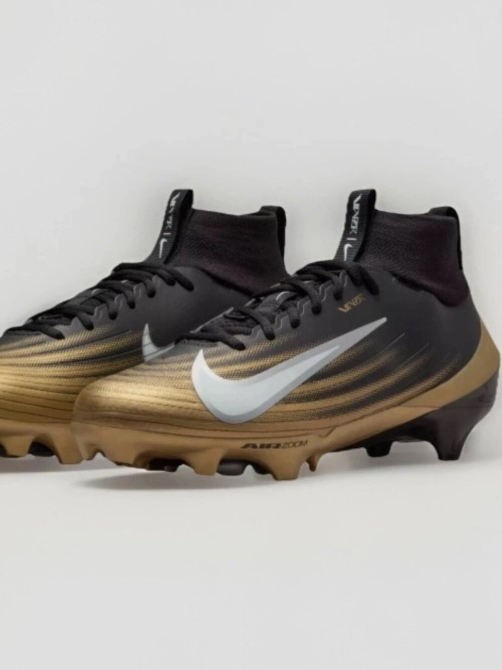 Nike Air Zoom Vapor Pro 1 Football Cleats FB3298-003 Black/Gold Men Size 10 New